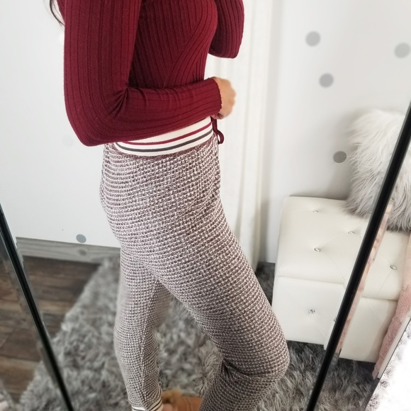 Last1️⃣ Winter Thermal Waffle Knit Joggers Fall Loungewear Drawstring Pants - Picture 3 of 8